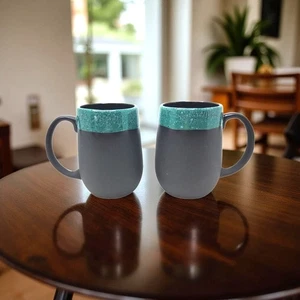 Vintage pr. 1995 H Design handgefertigte 8 Unzen Keramik Tassen - Bild 1 von 8