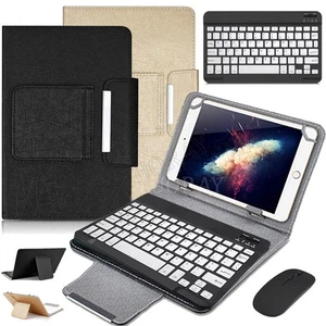 Universal Bluetooth Keyboard Case Mouse For IOS Android Tablet PC 10" 10.1" inch - Picture 1 of 28