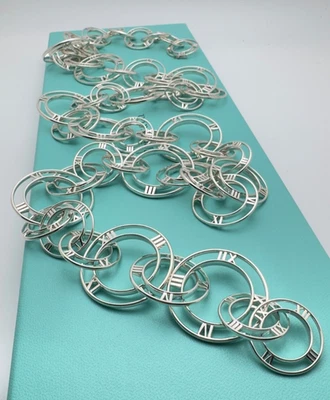 Tiffany & Co. Atlas Round links 35 inch Necklace Sterling Silver 925 - Image 1 of 4