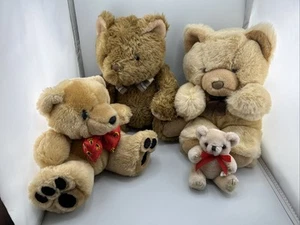 Bundle Of Teddies 4 Vintage 1980’s Plush Teddy Bears - Bild 1 von 6