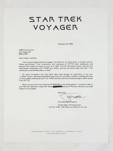 Star Trek Voyager Letter to Klingon Gowron & Klingon Chancellor From Script Dept - Picture 1 of 5