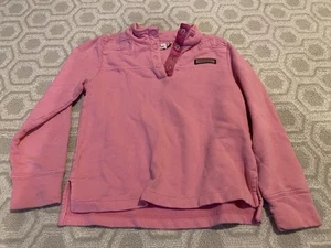 Vineyard Vines XS Pink Girls Shep Shirt Pullover Sweatshirt Seersucker Shoulder - Picture 1 of 6