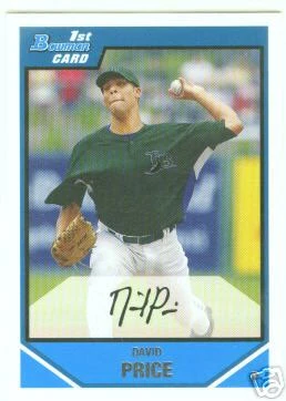 David Price Boston Red Sox 2007 Bowman Card - Image 1 of 1