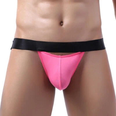 Perizoma uomo Jockstrap ultra sottile gay sexy perizoma aperto schiena ghiaccio seta intimo - Immagine 1 di 4
