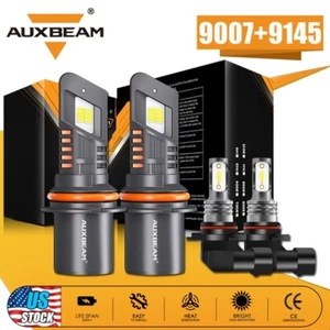 For 2003-2005 Dodge Ram 1500 2500 3500 6500K LED Headlights Fog Light Bulbs Kit - Picture 1 of 12