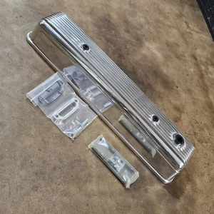 216 235 261 CHEVY VALVE COVER Polished Finned Aluminum Inline Striaght 6 cyl six - Picture 1 of 10