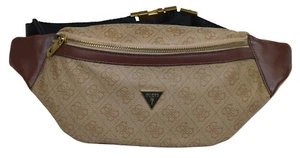 Bolso Cinturón Guess Vezzola Cuero Sintético Inteligente Quattro Logo Diseño Hombre Nuevo sin Etiquetas - Imagen 1 de 3