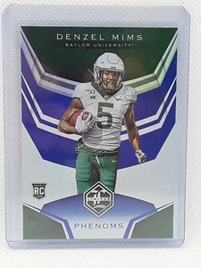 Denzel Mims 2020 Panini Chronicles Draft Picks Phenoms BLUE SP RC #8 Baylor - Picture 1 of 2