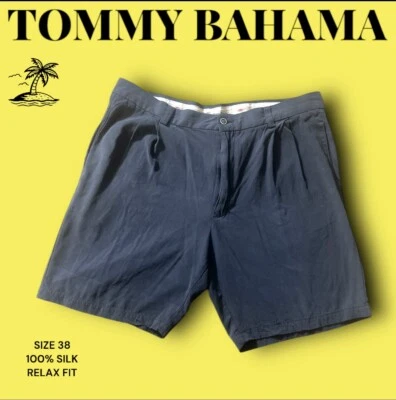 Tommy Bahama 男式短裤 100% 真丝尺寸 38 9 英寸内缝黑色休闲版型,男式 — 第 1/4 张图片