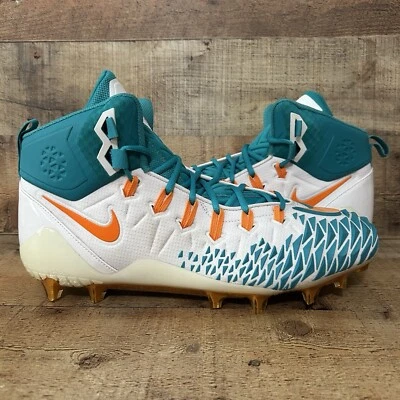 Nike Football Cleats Mens Size 15 Miami Dolphins Force Savage Pro TD AJ6605-104 - Image 1 of 4