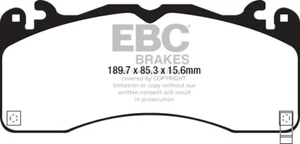 EBC Redstuff Front Brake Pads for Ford Mustang (6th Gen) 5 (416 BHP) (2015 on) - Picture 1 of 1