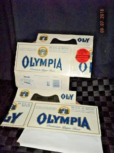 Olympia Plain Top 12 oz Beer Bottle Cardboard 6 Pack Carton Vintage  - Picture 1 of 1