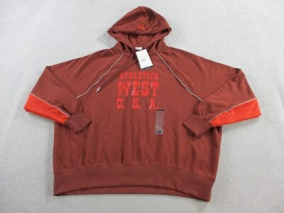Nike Hoodie Womens Large Orange Athletics West USA Oversized Baggy Sweatshirt - Image 1 of 4