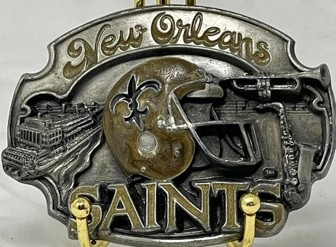 Vintage Limited Edition 1987 NFL New Orleans Saints Belt Buckle Siskyou Co Cover