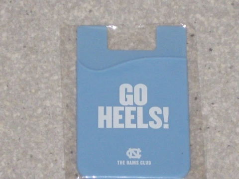 North Carolina Tar Heels The Rams Club GO HEELS Silicone Media Cell Phone Wallet Cover