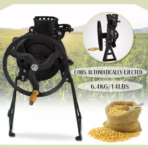 Manual Corn Thresher Sheller Threshing Stripping Machine Stripper Tool Black - Picture 1 of 6