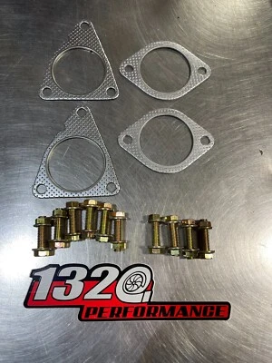1320 G37 370Z catalytic converter gaskets - HR engine with hardware O ringed - Image 1 of 4