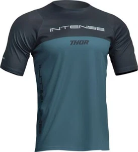 THOR Intense Assist Censis MX Motorcross Jersey Midnight Blue/Teal 2023 Model - Picture 1 of 3