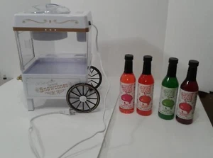 Nostalgia Tabletop Snow Cone Maker- Model SCM525WH White w/ 4 Flavor Syrups - Picture 1 of 12