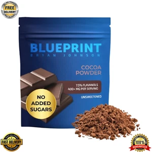Blueprint Bryan Johnson Non Dairy Cocoa Powder - 7.5% Flavanols, 100% Pure Cocoa - Picture 1 of 9