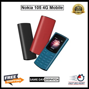 Nokia 105 4G LTE BIG Button & Unlocked ( Dual Sim ) & MP3 Player & FM Radio - Afbeelding 1 van 8