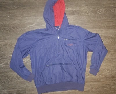 Vintage SPALDING Jacket 80s 90s Vintage Windbreaker Mens Size Medium Red/Blue - Image 1 of 3