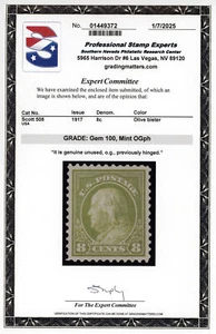 US #508 | Unused OG | Gem | PSE Cert - Picture 1 of 3