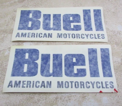 2 calcomanías OEM Buell S1 American Motorcycle tanque de gasolina, parte azul/azul marino # M0740.G Foto 1 de 4