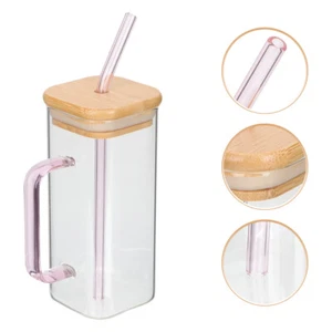 Clear Glass Handle Square Glass Cup Glass Mug For Hot Beverage Wine Water - Picture 1 of 12
