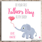 Personalised First Fathers Day Card Cute 1St Father's Day Card Daddy Dad Pink