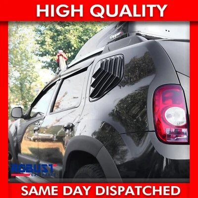 PARA DACIA DUSTER 2 PIEZAS PANEL CUARTO TRASERO PLÁSTICO ABS NEGRO BRILLANTE (2010-2017) - Imagen 1 de 4