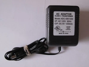 AC Adaptor Class 2 Transformer 9V DC 1200 mA - ADC-0901200 - Picture 1 of 3