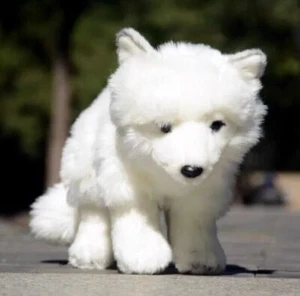 White Arctic Fox 11 Inch Stuffed Animal Plush Toys Toddler Doll Pillow - Picture 1 of 4