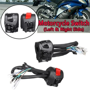 2x 7/8" 22mm Motorrad Lenker Schalter Hupe Blinker Zünd Startschalter Doppelgas - Picture 1 of 9