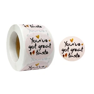 Wrapables 1.5 inch You've Got Great Taste Stickers Roll for Boxes, Bags (500pcs) - Picture 1 of 4