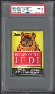 1983 Topps Star Wars - Return of the Jedi Series 1 Wax Pack - Ewok - PSA 8 - Picture 1 of 2