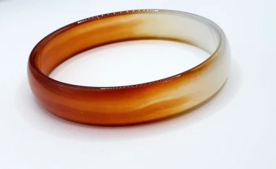 天然红色橙色玛瑙红宝石手镯手链 — 第 1/4 张图片