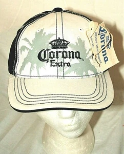 Vintage 2008 Corona Extra Beer Gray Palm Tree Baseball Cap Hat New NOS Tags OSFM - Picture 1 of 6
