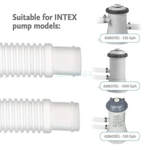 SALE 2 Pack For Intex Hose 32MM Pipe for Above Ground Swimming Pool Pump - Picture 1 of 7