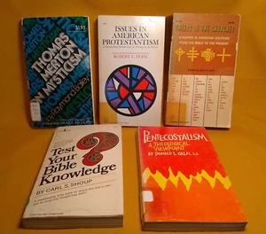 Bible Protestantism Church Creed Mysticism Pentecostalism 5 PB book lot ex-lib - Picture 1 of 14