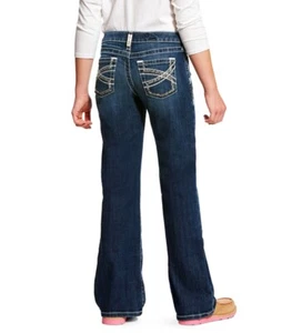Ariat® Girl's REAL Dresden Bootcut Entwined Stretch Jeans 10025984 - Picture 1 of 5