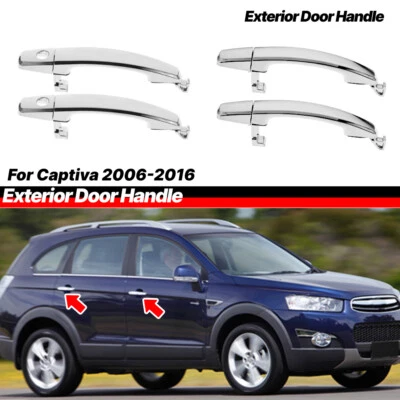 For Chevrolet Holden Captiva 2006-2018 LR Front Rear Outer Door Handle Chrome - Image 1 of 4