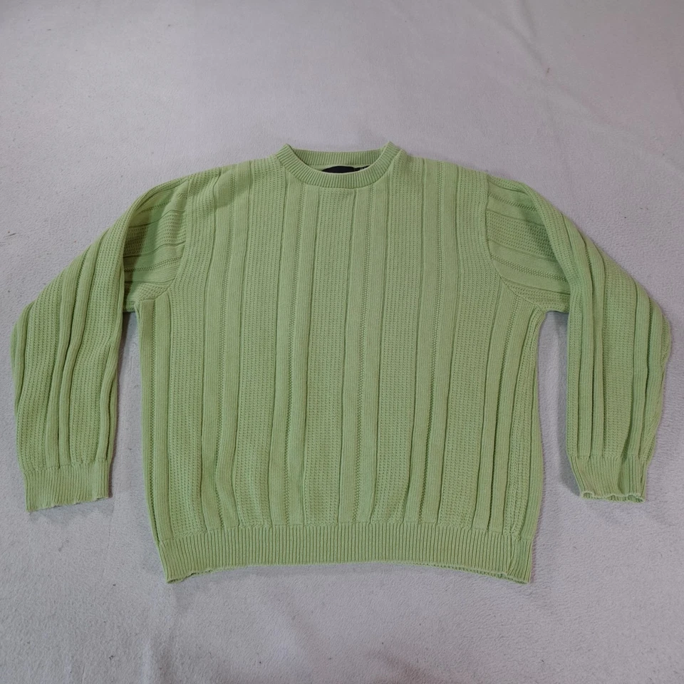Suéter Vintage Bill Blass Mujer Verde Pescador Grueso Tejido Pullover Abuela Foto 1 de 4