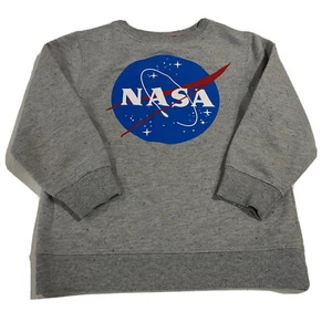 Buzz Aldrin NASA Kids Sweater Sweatshirt Gray Size XS (S17) - Picture 1 of 12