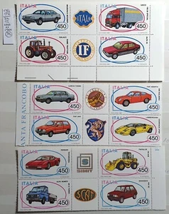 ITALY REPUBBLICA 1984-1986 - AUTO COMPLETE 3 FOGLIETTI NUOVI - 12 STAMPS NEW** - Picture 1 of 1