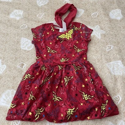 Vestido de encaje para niñas pequeñas Wonder Woman con diadema talla XS 4/5 Foto 1 de 4