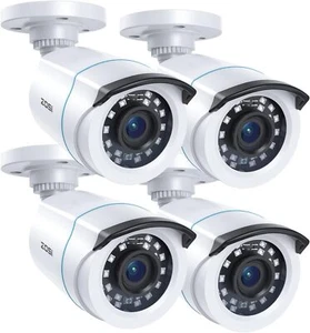 ZOSI 4pcs 1080P Cámara de Vigilancia Exterior para CCTV Kit, 24M Visión Nocturna - Imagen 1 de 7