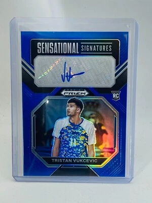 2023 Panini Prizm Draft Christian Vukcevic RC Senational Signatures Blue #/125 - Image 1 of 2