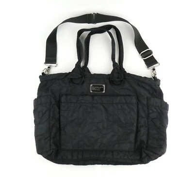 Bolso de Mano Marc By Marc Jacobs Negro Acolchado Nylon con Correa Ajustable y Estampado Foto 1 de 4