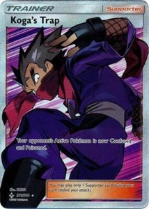 Koga's Trap - 211/214 - Pokemon Unbroken Bonds Sun Moon Full Art Card NM